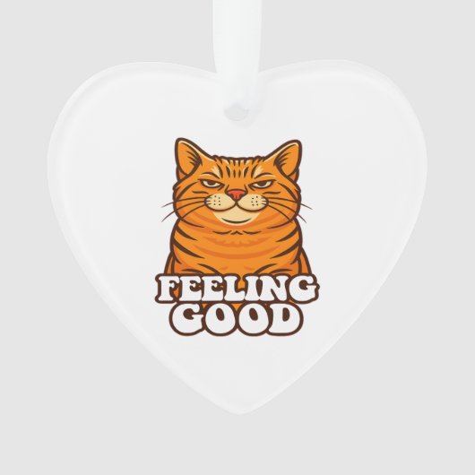 Sich gut fühlen Coole Katze Ornament (Vorderseite)