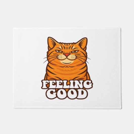 Sich gut fühlende Coole Katze Fußmatte (Vorderseite)