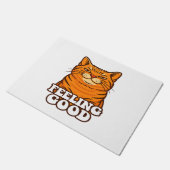Sich gut fühlende Coole Katze Fußmatte (Schrägansicht)