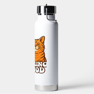 Sich gut fühlende Coole Katze Trinkflasche