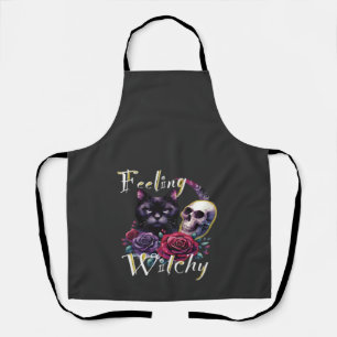 Sich Hexenhaft Fühlende Schwarze Katze Classic T-S Schürze