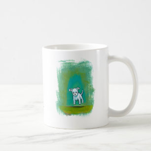 Sich hin- und herbewegende glückliche Kunst des Kaffeetasse