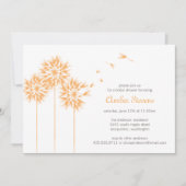 Sich hin- und herbewegende Löwenzahn-Dusche/Party Einladung (Vorderseite)