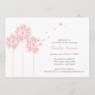 Sich hin- und herbewegende Löwenzahn-Dusche/Party Einladung