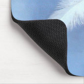 Sich hin- und herbewegende weiße Feder Mousepad (Ecke)