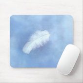 Sich hin- und herbewegende weiße Feder Mousepad (Mit Mouse)
