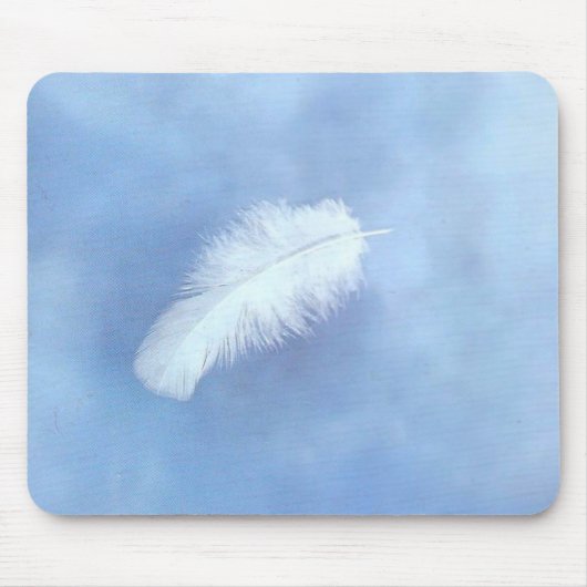 Sich hin- und herbewegende weiße Feder Mousepad (Vorne)