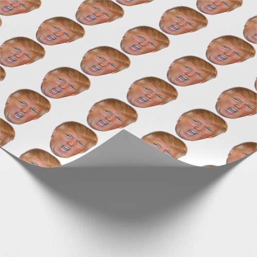 Sich hin- und herbewegender Kopf Donald Trump Geschenkpapier (Ecke)