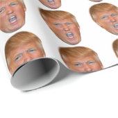 Sich hin- und herbewegender Kopf Donald Trump Geschenkpapier (Rolleneckpunkt)