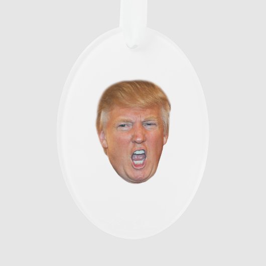 Sich hin- und herbewegender Kopf Donald Trump Ornament (Rückseite)