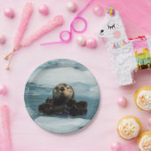 Sich hin- und herbewegender Otter Pappteller (Party)