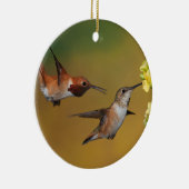 Sich hin- und herbewegender Rufous Kolibri Keramik Ornament (Rechts)
