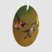 Sich hin- und herbewegender Rufous Kolibri Ornament (Vorderseite)