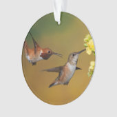 Sich hin- und herbewegender Rufous Kolibri Ornament (Vorderseite)