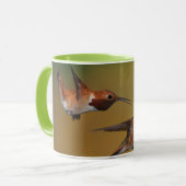Sich hin- und herbewegender Rufous Kolibri Tasse (Vorderseite Links)