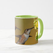 Sich hin- und herbewegender Rufous Kolibri Tasse (VorderseiteRechts)