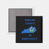 Sich in Kentucky glücklich fühlen - St. Patricks D Magnet (Vorderseite/Rückseite)
