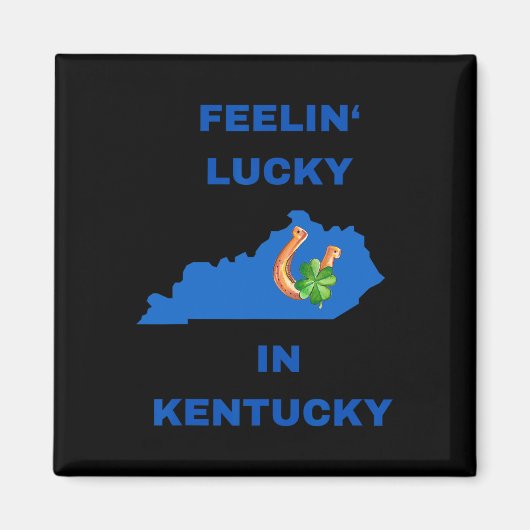 Sich in Kentucky glücklich fühlen - St. Patricks D Magnet (Vorne)