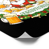 Sich in Santas Grotto besaufen Betrunkene Freunde  Poster (Ecke)