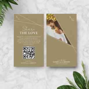 Sich kreuzende Linien Teilen Die Liebe QR Code Kar Begleitkarte