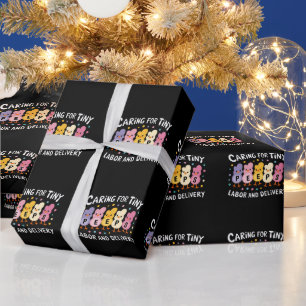 Sich kümmern um winzige Geburt und Entbindung L&D- Geschenkpapier