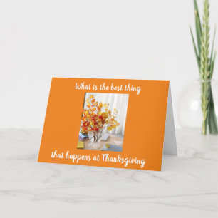 SICH MIT FAMILIE UND FREUNDEN ZUM THANKSGIVING TRE KARTE