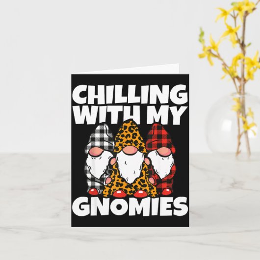 Sich mit meinen Gnomies entspannen _ Süßer Gartenz Karte (Gelbe Blume)