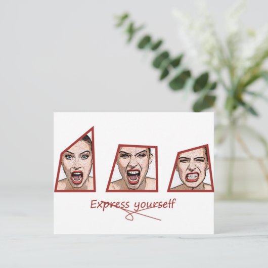 sich selbst aussprechen postkarte (Stehend Vorderseite)