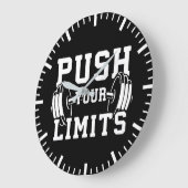 Sich selbst die Grenzen setzen - Gym Workout-Motiv Große Wanduhr (Winkel)