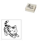 Sich streckende getigerte Katze Gummistempel (Stempel)