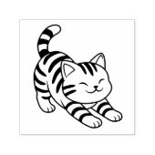 Sich streckende getigerte Katze Permastempel (Design)