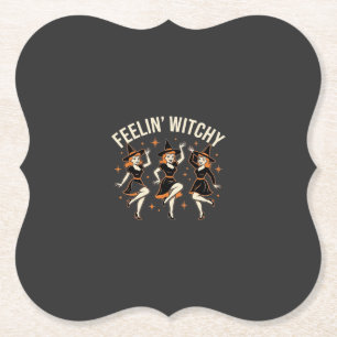 Sich verhext fühlender Halloween Hexen Tanz Untersetzer