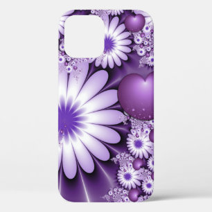 Sich verlieben Abstrakte Blumen und Herzen Fraktal Case-Mate iPhone Hülle