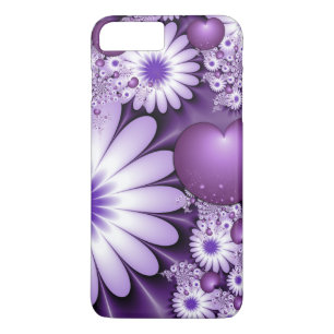 Sich verlieben Abstrakte Blumen und Herzen Fraktal Case-Mate iPhone Hülle