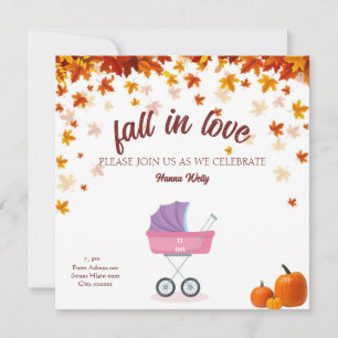 sich verlieben Baby Shower Karte, Kleines Mädchen Einladung