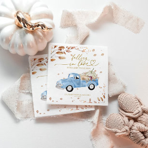 Sich Verliebender Junge Fall Baby Shower Serviette