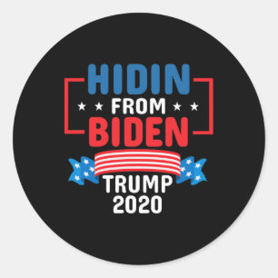 Sich Vor Biden Verstecken Männer Frauen Vintage Pr Runder Aufkleber