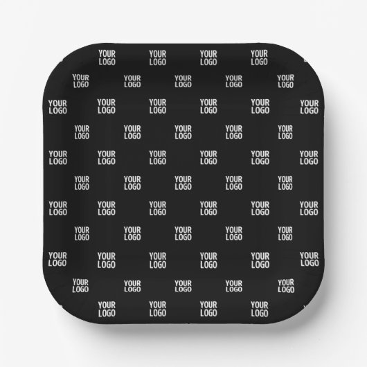 Sich wiederholendes Bild, Design oder Firmenlogo Pappteller (Vorderseite)