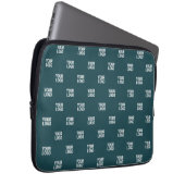 Sich wiederholendes Bild, Design oder Logo | Dunke Laptopschutzhülle (Vorne Rechts)