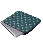 Sich wiederholendes Bild, Design oder Logo | Dunke Laptopschutzhülle (Vorne Knopf)