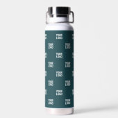 Sich wiederholendes Bild, Design oder Logo | Dunke Trinkflasche (Rückseite)