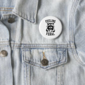 Sich wild fühlender Waschbär Kaffee Niedlich Lusti Button (Beispiel)