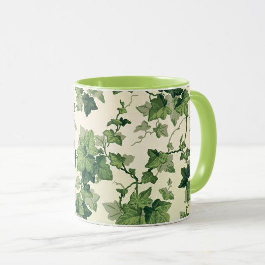Sich windendes Efeublatt-Muster Tasse (VorderseiteRechts)