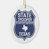 Sich zu schützen und zu dienen Texas-StaatTrooper Keramikornament (Rechts)