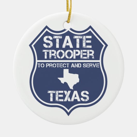 Sich zu schützen und zu dienen Texas-StaatTrooper Keramikornament (Vorne)