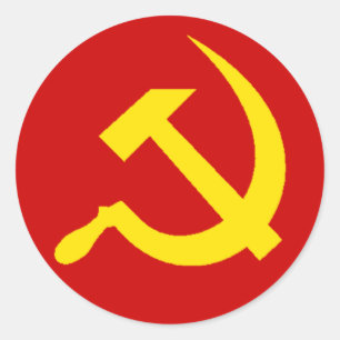 Sichel-und Hammer-Aufkleber Runder Aufkleber