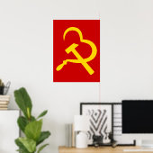 Sichel und Hammer, Herz, Liebe, Kommunismus Poster (Heimbüro)