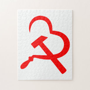 Sichel und Hammer, Herz, Liebe, Kommunismus Puzzle