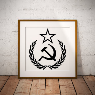 Sichel und Hammer, UdSSR, CCCP, Kommunismus Fotodruck