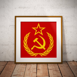 Sichel und Hammer, UdSSR, CCCP, Kommunismus Poster